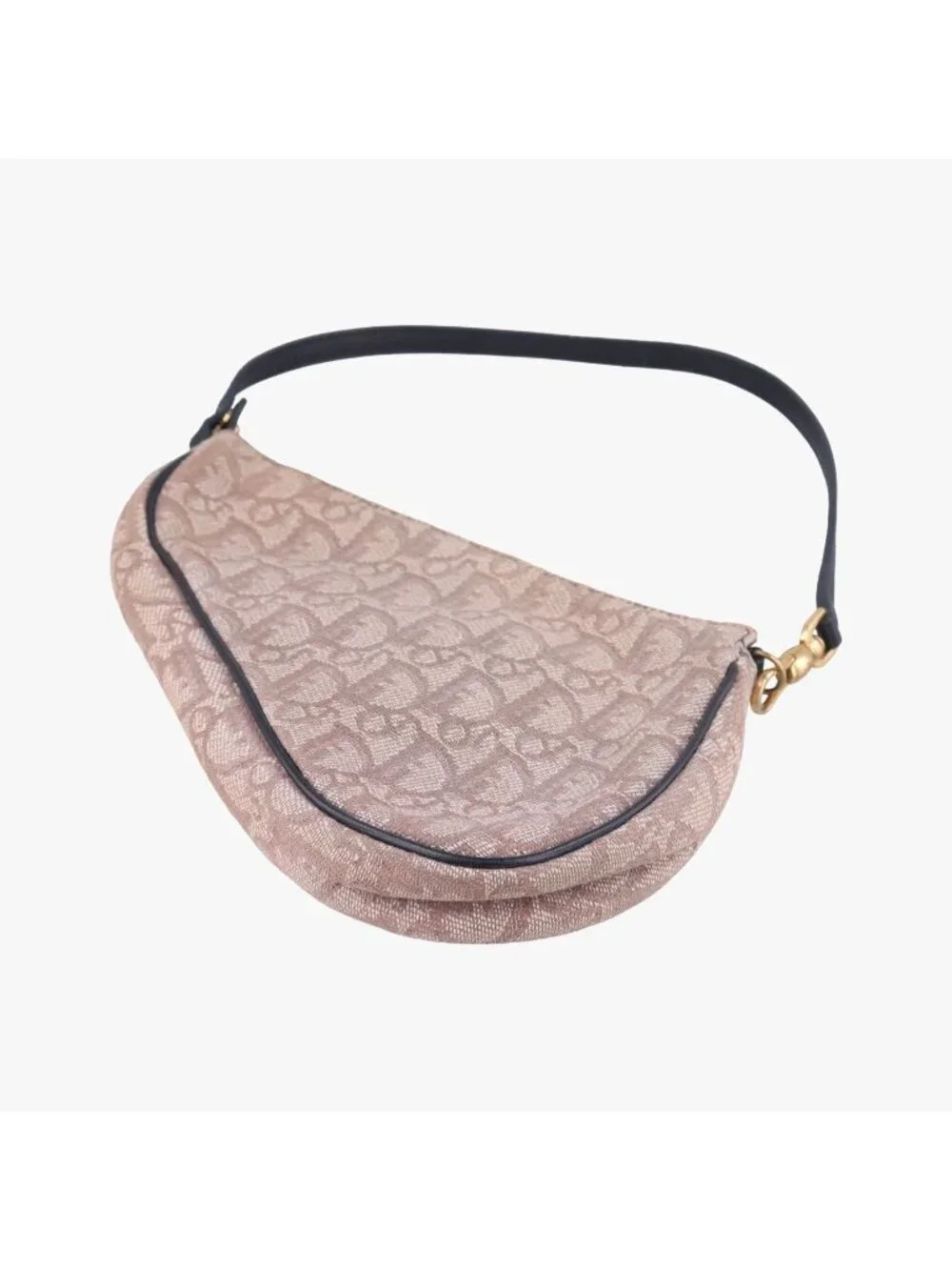 Dior Saddle Navy Beige Pink Jacquard MC Handbag